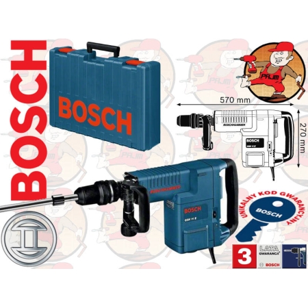 GSH11E Młot kujący SDS MAX BOSCH 1500W 16,8J GSH 11 E nr.kat.0611316708