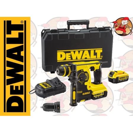 DCH254M2-QW DEWALT 3-funkcyjna młotowiertarka SDS-Plus XR Li-Ion 18 V z wymiennym uchwytem DCH 254 M2