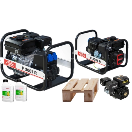 F3001R Agregat prądotwórczy FOGO 3,0 kW 230V 11,7A + 2 x olej Honda