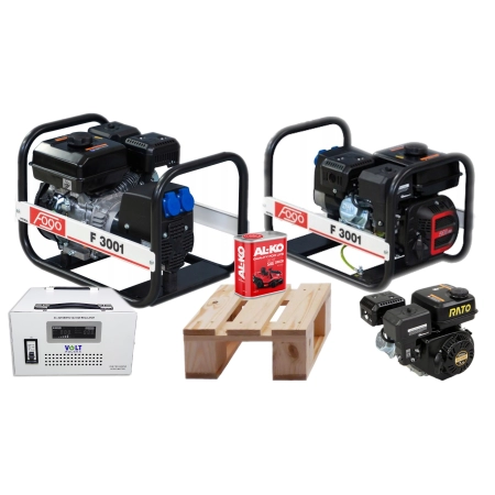 F3001 Agregat prądotwórczy FOGO 3,0 kW 230V 11,7A + stabilizator VOLT 5AVRZP5000