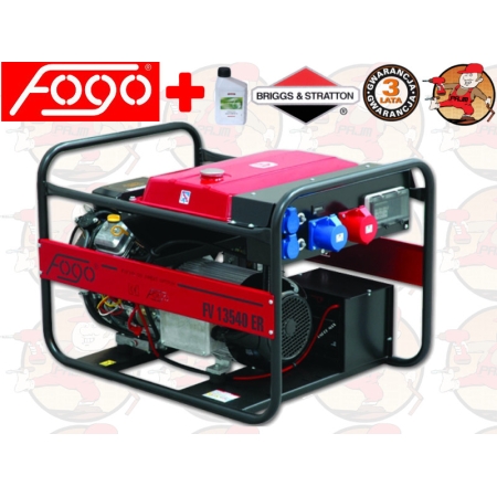 FV13540ER Agregat prądotwórczy FOGO 12,3kVA 230/400V z AVR silnikiem Briggs&Stratton i rozrusznikiem FV 13540 ER + GRATIS*