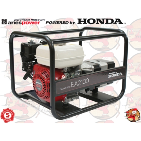 EA2100 Agregat prądotwórczy ARIES z silnikiem HONDA GX160 230V 2,1 kW + GRATIS* EA 2100 5 lat gwarancji