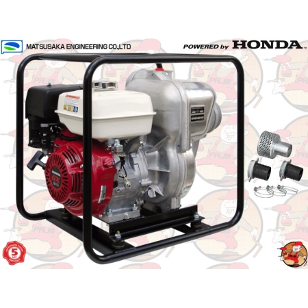 QP402 Pompa spalinowa do wody MATSUSAKA z silnikiem HONDA GX240 1800 l/min 2,8 ATM 4" + GRATIS* QP 402 5 lat gwarancji