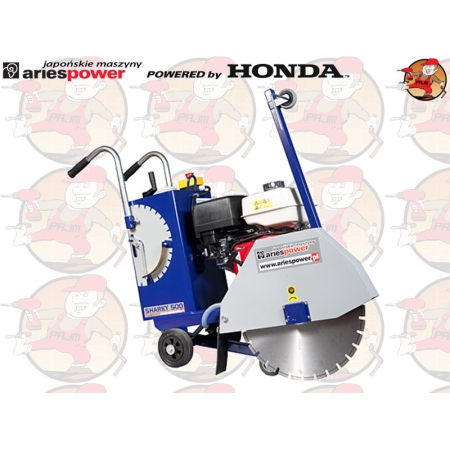 SHARKY500 Przecinarka spalinowa do nawierzchni ARIES z silnikiem HONDA GX390 500mm / 180mm +GRATIS* SHARKY 500