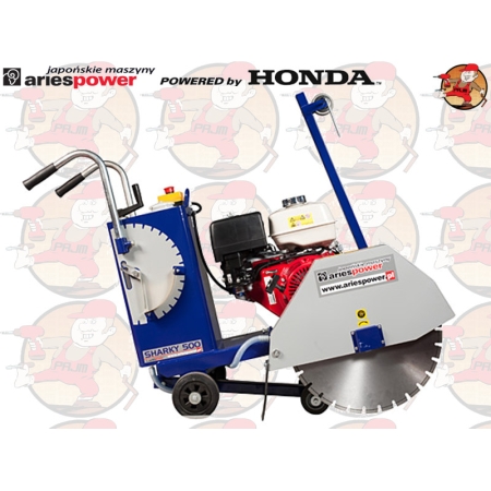 SHARKY500 Przecinarka spalinowa do nawierzchni ARIES z silnikiem HONDA GX390 500mm / 180mm +GRATIS* SHARKY 500