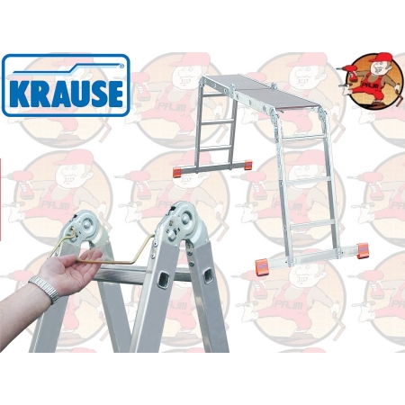 120694 KRAUSE MULTIMATIC uniwersalna drabina przegubowa 4x4 szczebli