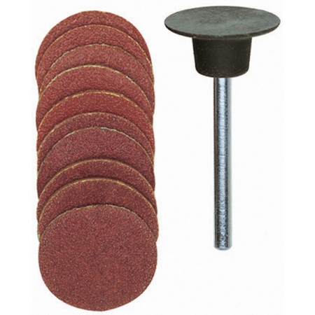 Tarcze szlifierskie 18 mm Proxxon gr 120, 150 korund + talerz [10 szt.] PR28982