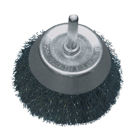 Szczotka doczołowa 50 mm ABRABORO - drut falisty, trzpień, INOX AB99428207