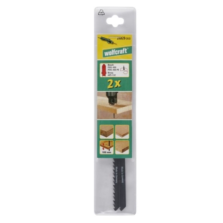 2 brzeszczoty Wolfcraft - uchwyt T, 100 mm, cięcia zgrubne WF2669000