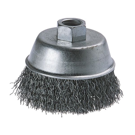 Szczotka doczołowa 70 mm/M14 Wolfcraft - drut falisty WF8479000