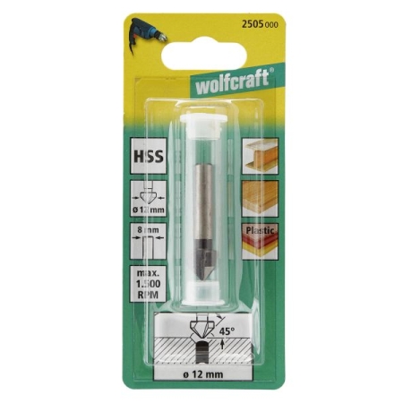 Pogłębiacz 12 mm Wolfcraft - HSS WF2505000