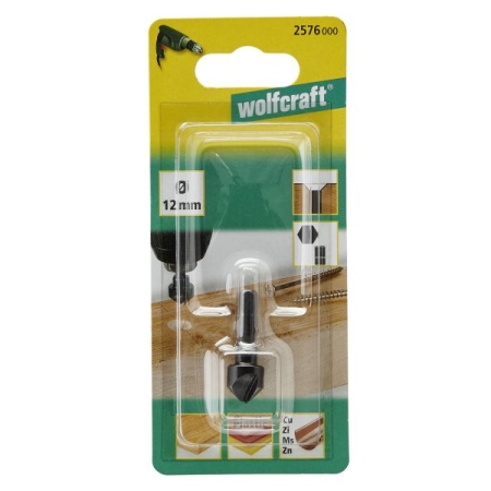 Pogłębiacz 12 mm Wolfcraft - WS, trzpień 6-kąt WF2576000