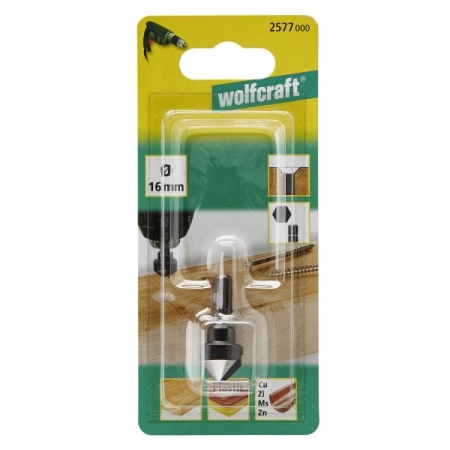 Pogłębiacz 16 mm Wolfcraft - WS, trzpień 6-kąt WF2577000