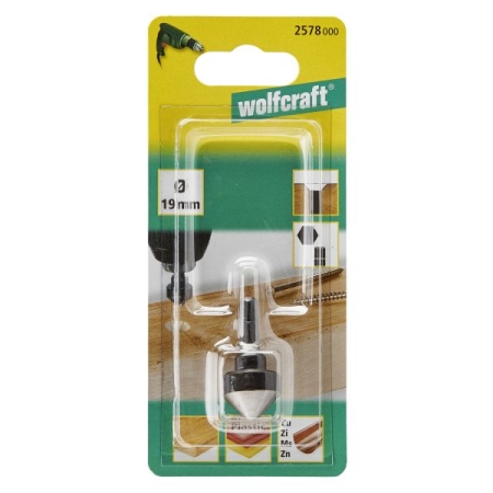 Pogłębiacz 19 mm Wolfcraft - WS, trzpień 6-kąt WF2578000