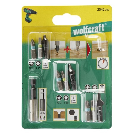 Zestaw do nawiercania otworów i wkręcania wkrętów Wolfcraft WF2542000
