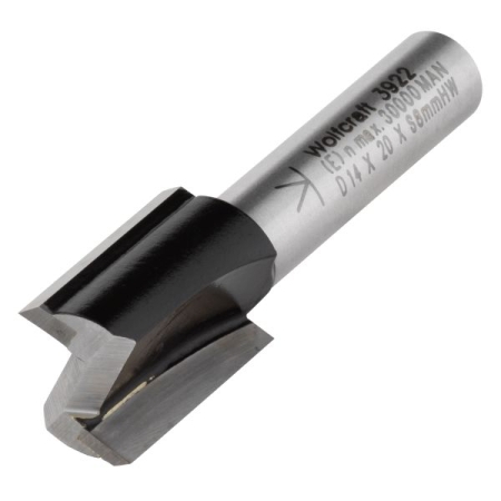Frez do rowków 14 mm Wolfcraft - HM, trzpień 8 mm WF3922000