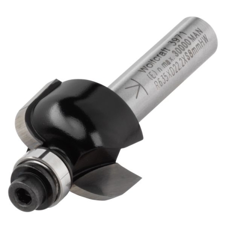 Frez promieniowy pół wypukły 22,2 mm Wolfcraft - HM, trzpień 8 mm WF3971000