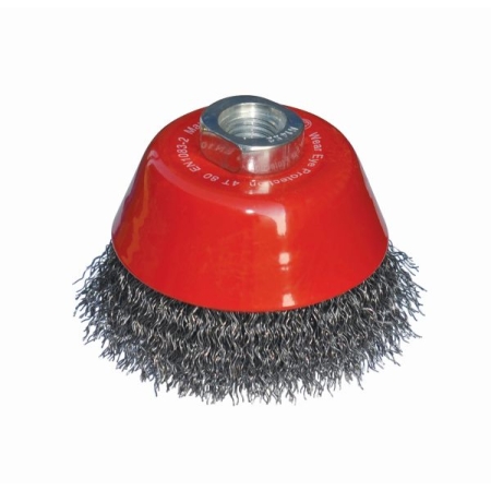 Szczotka doczołowa 80 mm/M14 ABRABORO - drut karbowany 0,3 mm AB94040513