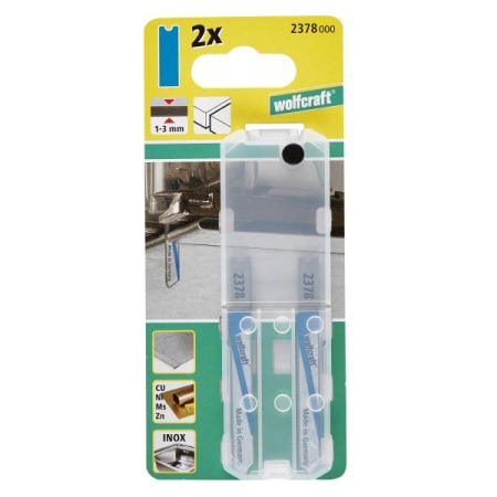 2 brzeszczoty Wolfcraft - uchwyt U, blachy, metale nieżelazne, Inox WF2378000