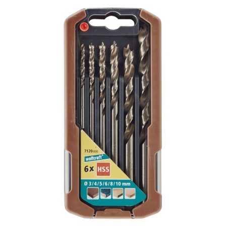 Zestaw wierteł do drewna 3 - 10 mm Wolfcraft - professional [6 szt.] WF7120000