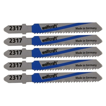 5 brzeszczotów Wolfcraft - uchwyt T, blachy, metale nieżelazne, aluminium, dokładne cięcia WF2367000