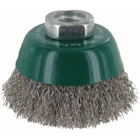 Szczotka doczołowa 60 mm/M14 ABRABORO - drut karbowany 0,3 mm INOX AB90409052