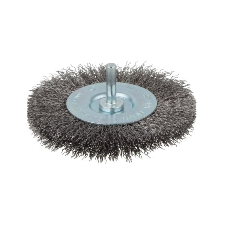 Szczotka tarczowa 100 mm Wolfcraft - drut falisty, trzpień WF8471000
