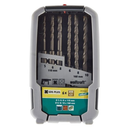 Zestaw wierteł do betonu SDS-Plus 5 - 10 mm Wolfcraft [6 szt.] WF7113000
