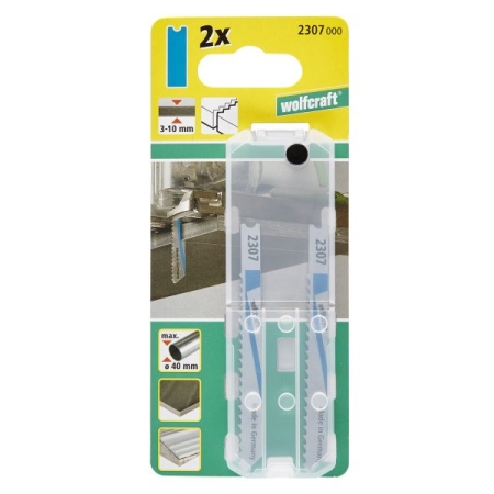 2 brzeszczoty Wolfcraft - uchwyt U, 3-10mm, blachy, aluminium WF2307000