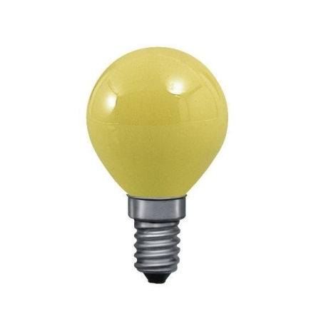 Żarówka kulista. żółta. E14. ?45mm. 25W PL40122