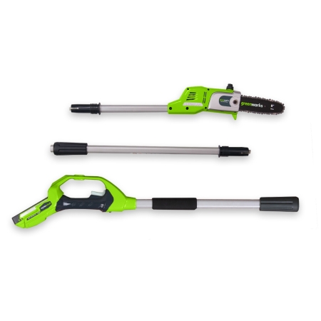 24V Pilarka oraz nożyce do żywopłotu na wysięgniku 2 w 1 GREENWORKS Urządzenie GR1302007
