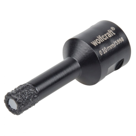 Otwornica diamentowa do płytek 10 mm Wolfcraft Ceramic/M14, super szybka WF5998000