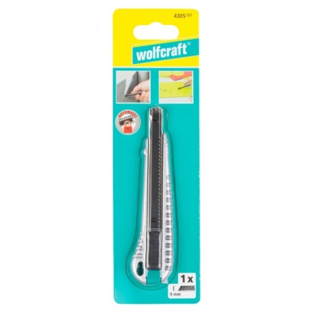 Nóż metalowy z ostrzem odłamywanym 9mm pro-sharp Wolfcraft 1 szt. (bardzo ostre) WF4305000