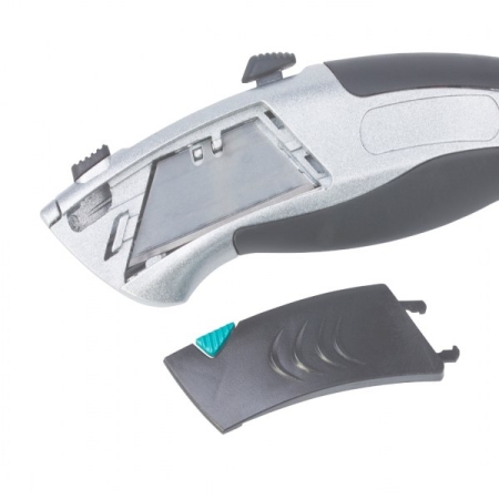 Nóż Profi z ostrzem trapezowym Wolfcraft, z funkcją automatycznej wymiany ostrza WF4320000