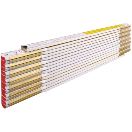 Miara składana 3m STABILA 617/11 buk, biało-żółta, sekcji 15 SA01231