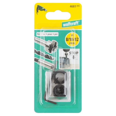 Ograniczniki głębokości wiercenia 3 szt. Wolfcraft WF4681000