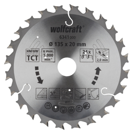 Tarcza HM do pilarek akumulatorowych Wolfcraft Fi 135 WF6341000