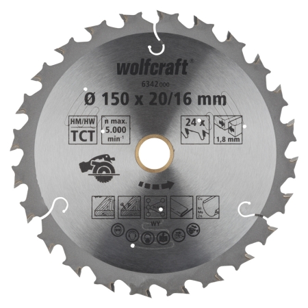Tarcza HM do pilarek akumulatorowych Wolfcraft Fi 150 WF6342000