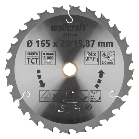 Tarcza HM do pilarek akumulatorowych Wolfcraft WF6344000