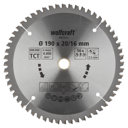 Tarcza HM do pilarek ręcznych Wolfcraft Fi 190 WF6623000