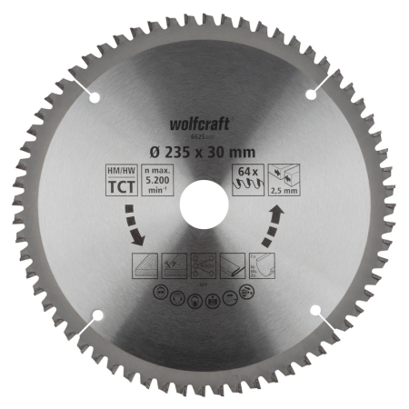 Tarcza HM do pilarek ręcznych Wolfcraft Fi 235 WF6625000
