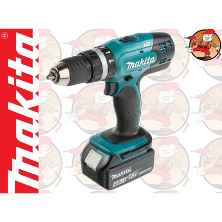 DHP453SYEX Wiertarko - wkrętarka udarowa z zestawem akcesoriów 18V MAKITA DHP 453 SYEX