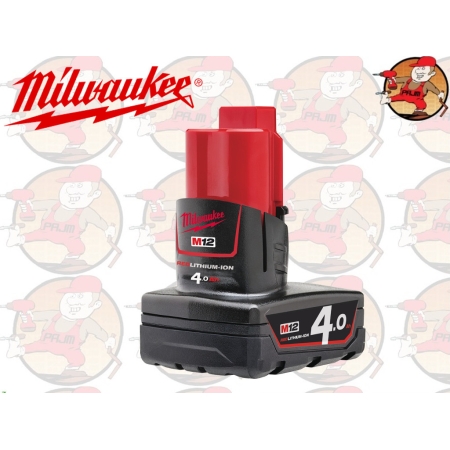 M12B4 M12™ akumulator 4.0 Ah MILWAUKEE M12 B4 , nr. 4932430065 M12B4 M12™ akumulator 4.0 Ah MILWAUKEE M12 B4 , nr. 4932430065