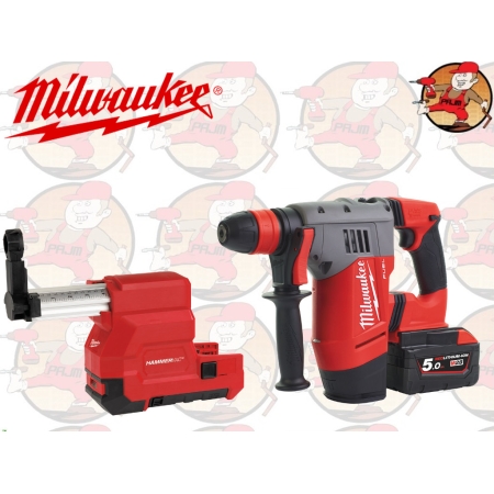 M28CHPXDE-502C - FUEL™ wysokowydajny młot typu kombi SDS-plus oraz Odsysacz M18-28CPDEX MILWAUKEE M28 CHPXDE-502C , nr. 4933448015