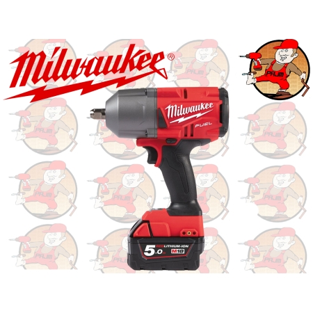 M18 FHIWP12-502X BTY. IMPACT WRENCH IN2 2 x 5,0 Ah REDLITHIUM-ION akumulator, ładowarka 100 min., walizka HD box 4933459693MI