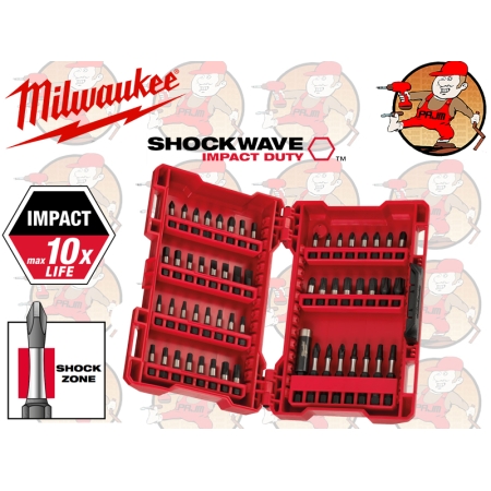 Zestaw bitów Shockwave 56szt. MILWAUKEE