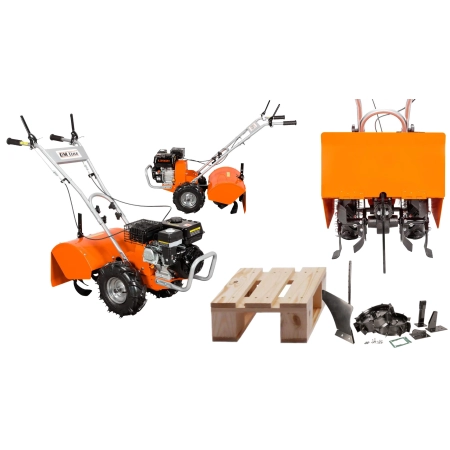 OM-LINE PT48L Glebogryzarka 48cm + Zestaw do orania RGL54 + Olej 1,4 litra Loncin