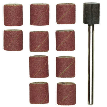 Końcówka szlifierska 14x13 mm Proxxon gr 120 korund + trzpień 10 szt. PR28978