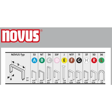 Zszywki typ D 53 F/12 NOVUS [600 szt.] NV042-0377