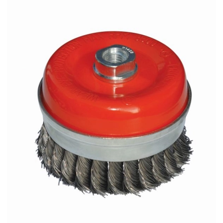 Szczotka doczołowa 100 mm/M14 ABRABORO - drut splatany 0,5 mm AB92031317